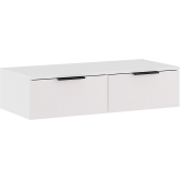 Тумба навесная Римини (МебельМаркет) 2 ящика Белый/Софт Милк
